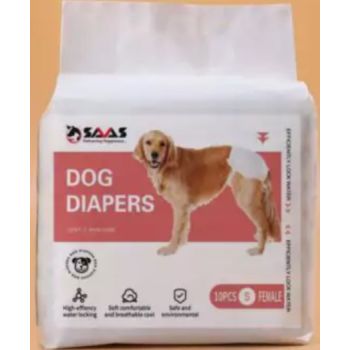 SAAS DOG DIAPER,S S 10PCS FEMALE