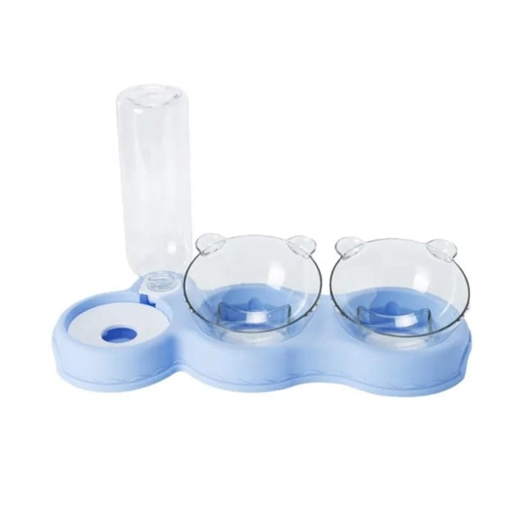 Double Pet Bowl with Feeder