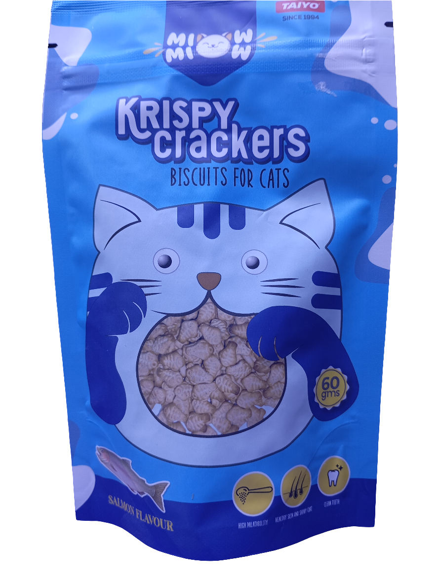 MIOW MIOW KRISPY CRACKERS BISCUITS FOR CAT,S 60G
