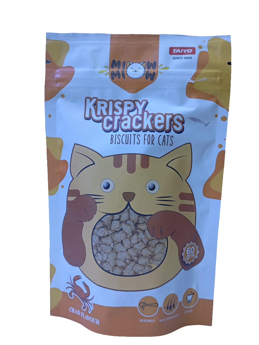 MIOW MIOW KRISPY CRACKERS BISCUITS FOR CAT,S 60G