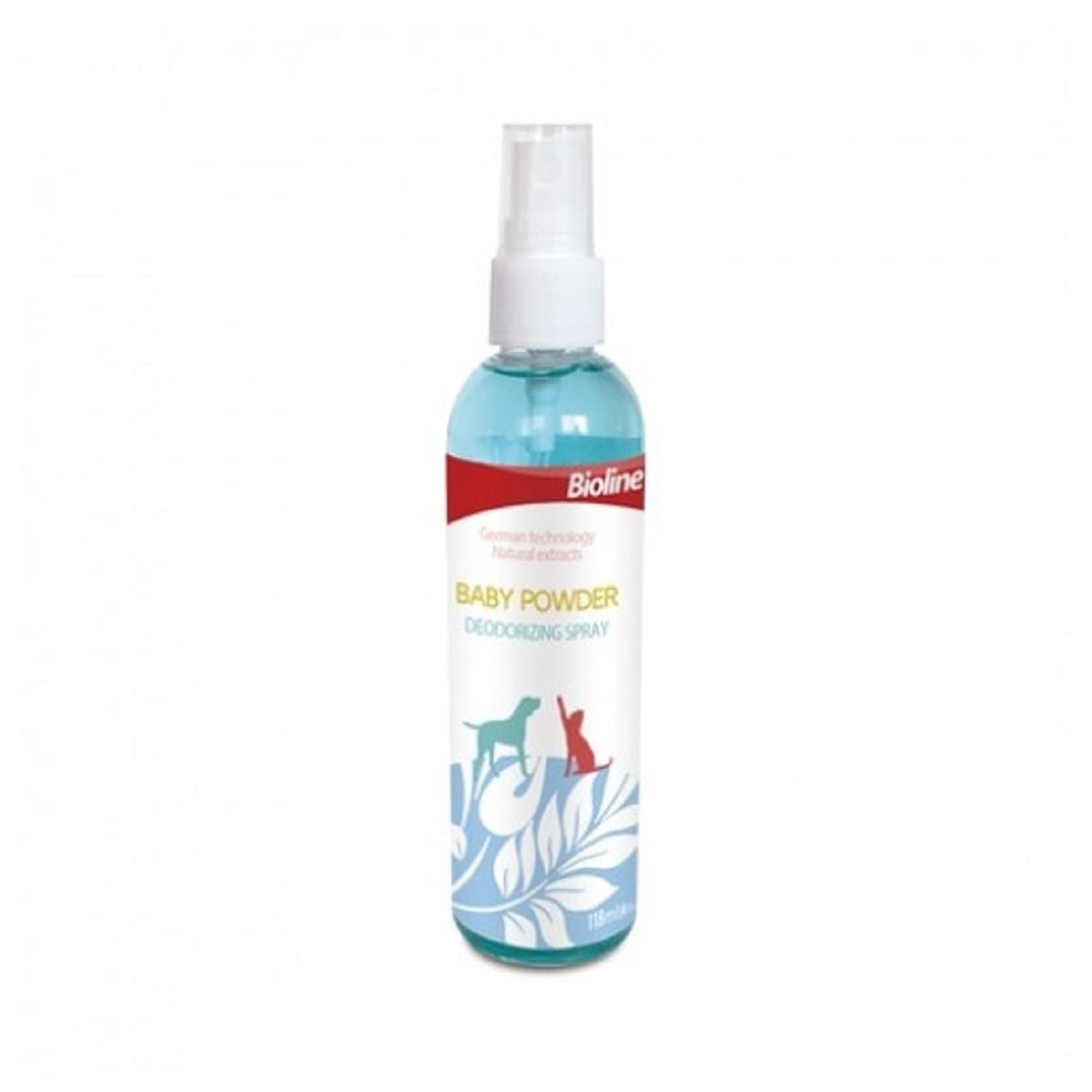 BIOLINE BABY POWDER DEODORANT SPRAY FOR DOGS & CAT'S 118ml