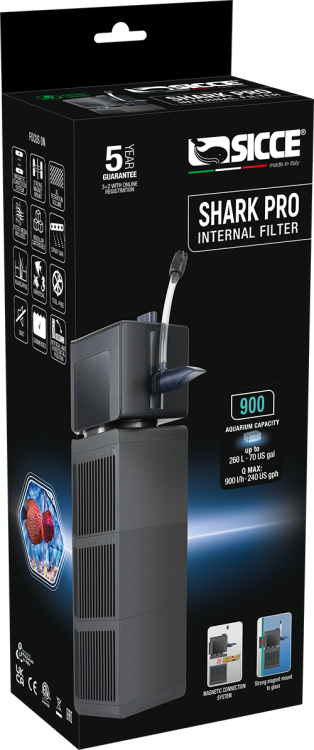 SICCE SHARK PRO INTERNAL FILTER 500 L/H